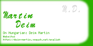 martin deim business card